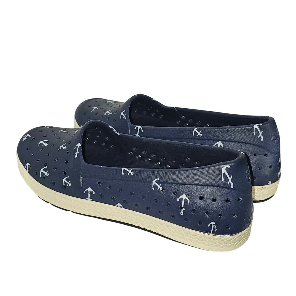 Joybees Eva Navy‎ Anchors Espadrille Comfort Shoes Womens Size 7